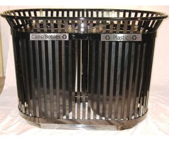 36-Gallon Dual Colonial Recycling Bin with side access
