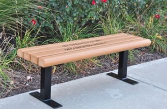 Greenwood Backless Memorial Park Bench 5 foot