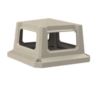 52 Gallon Square 4-Way Trash Receptacle Lid