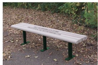 Greenwood Backless Memorial 8 Foot Park Bench