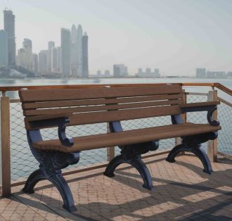 6 Foot Cambridge Park Bench with Armrest