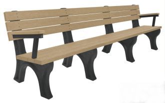 8 Foot Deluxe Park Bench with Armrest