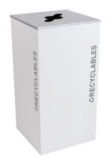 36 Gallon Modular Square Recycle Bin, Recycables