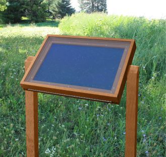 Special Viewing Message Center on 4' Post